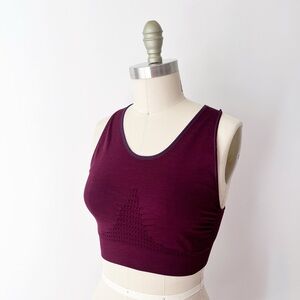 Sweaty Betty Stamina Workout Bra in Plum Maroon Purple, Size L SB4920‎